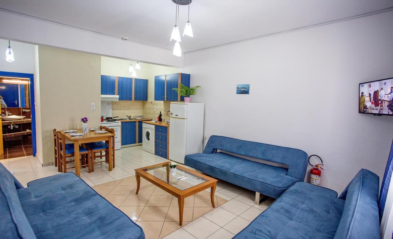 The Blue Beach Apartments Néa Péramos エクステリア 写真
